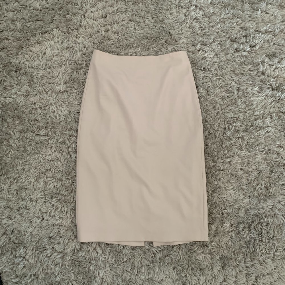 Theory wool blend pencil skirt cream beige XS 0